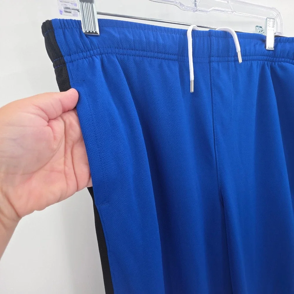 POLO RALPH LAUREN TRACK PANTS MENS LARGE BLUE BLACK POCKETS PERFORMANCE ATHLETIC